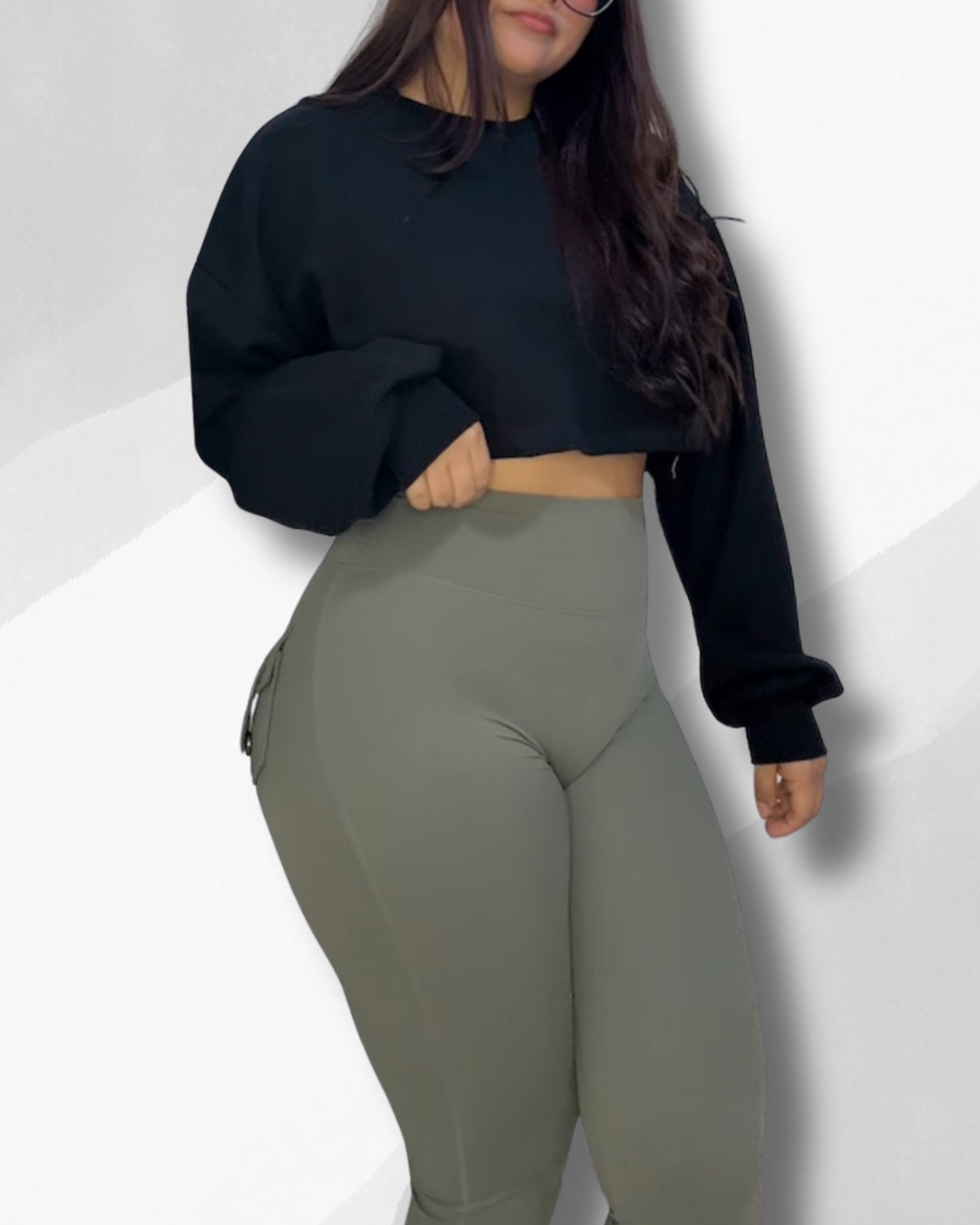 Polera Crop Over de Manga Larga